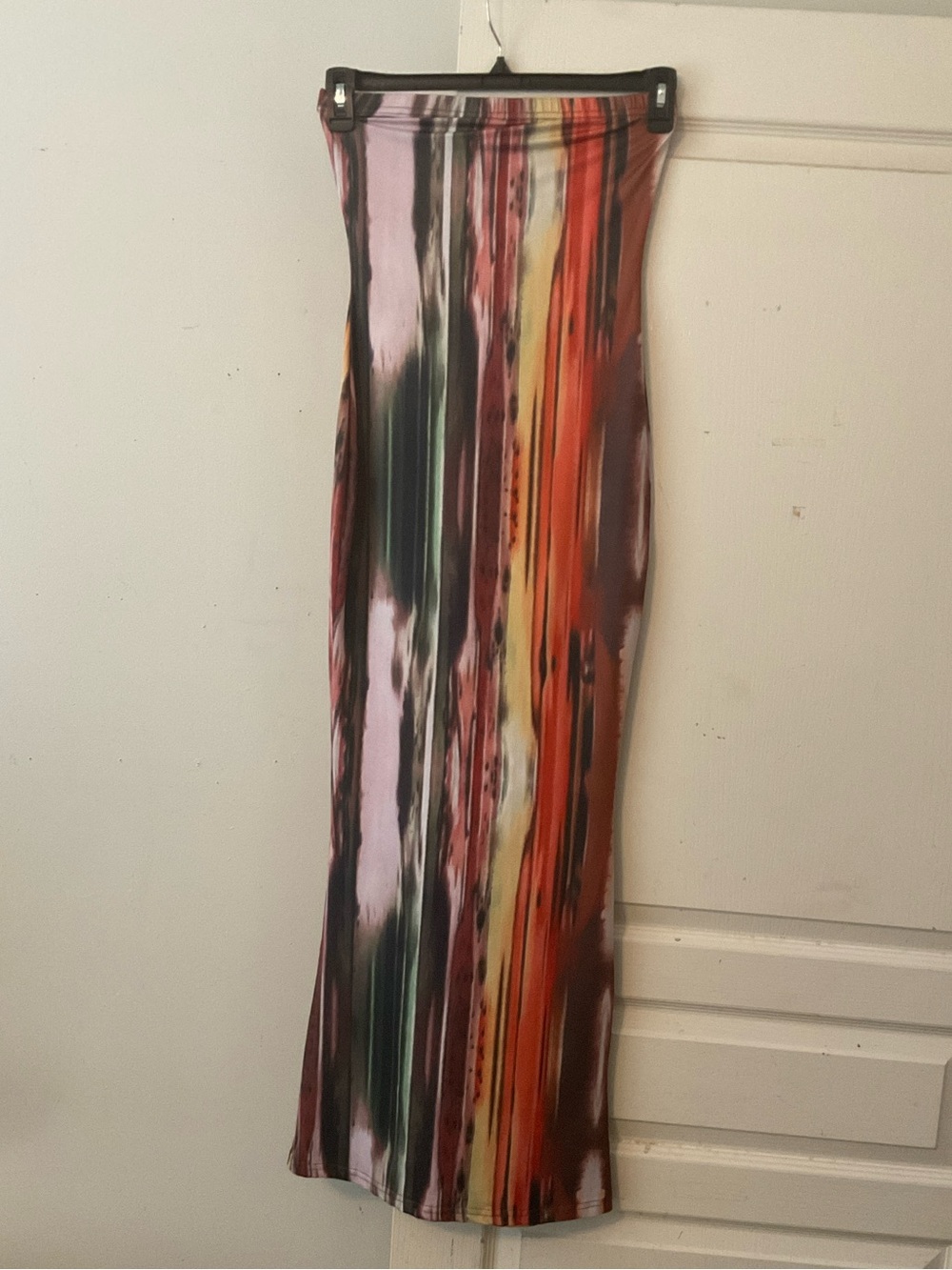 Multicolor Vertical Stripe Maxi Skirt